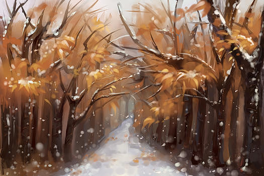 冬日唯美雪景图片素材免费下载