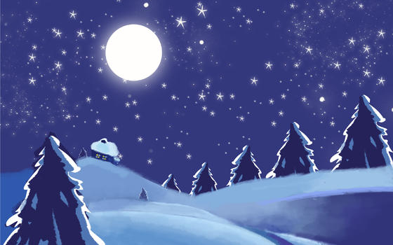 圣诞雪景背景图片素材免费下载