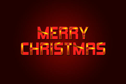 礼盒样式的圣诞节字体设计图片素材免费下载