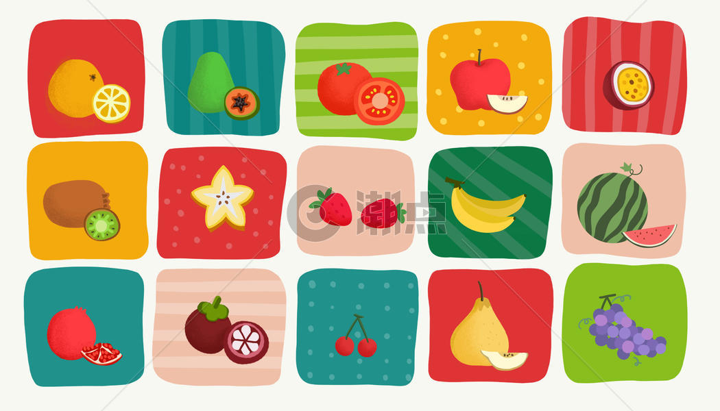多种季节水果插画图片素材免费下载