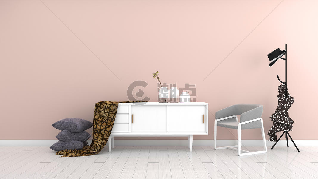 现代简约粉色系室内家居背景图片素材免费下载