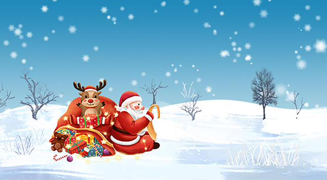 圣诞节雪景图片素材免费下载