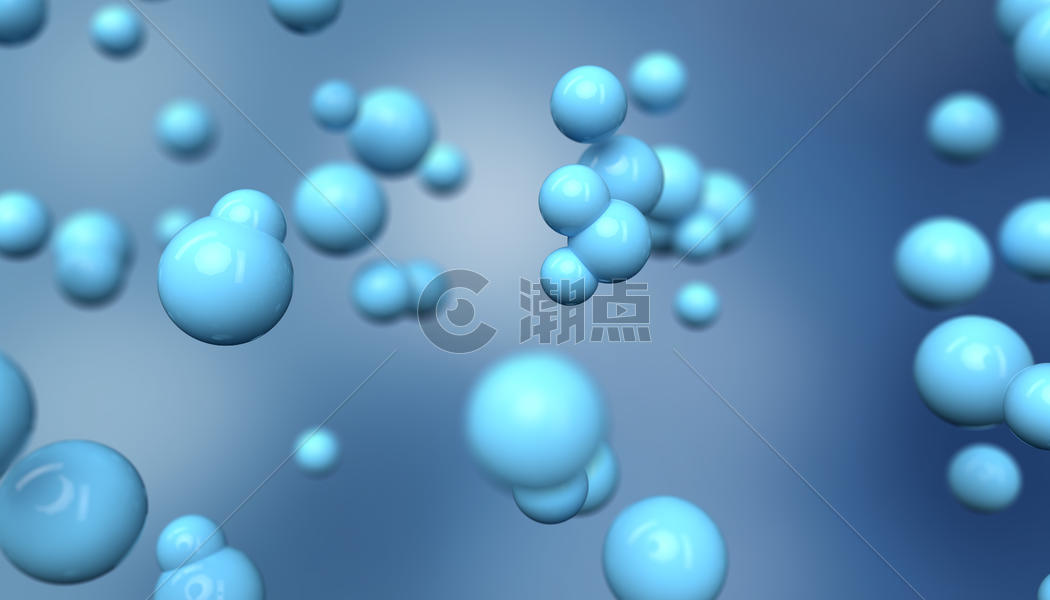 3D分子小球背景图片素材免费下载