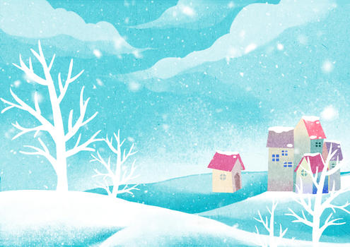 雪景背景图片素材免费下载