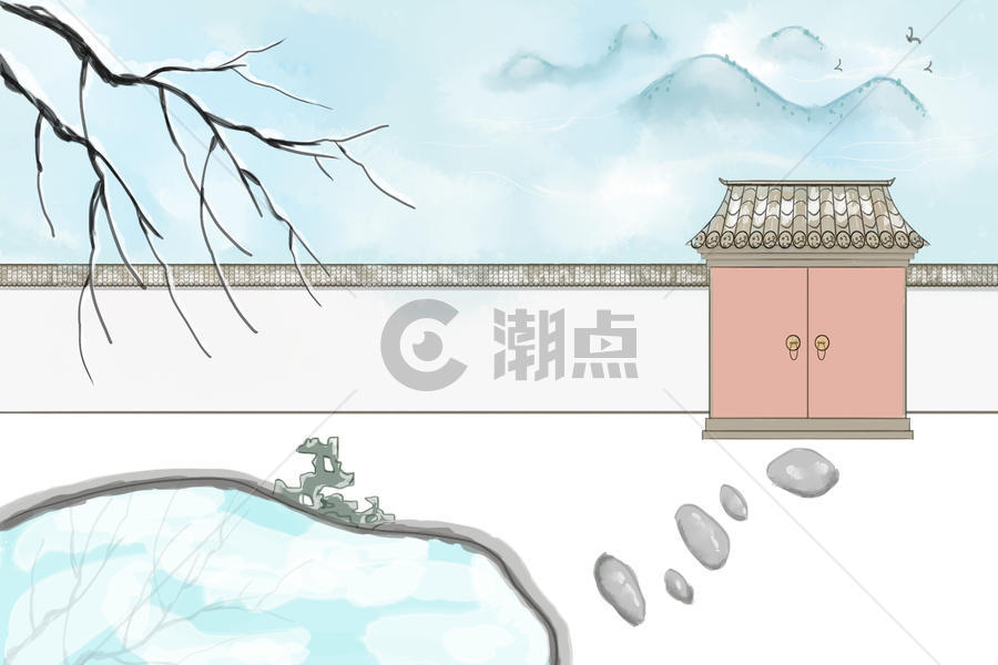 中国风冬日场景图片素材免费下载