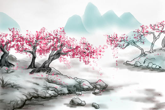 中国水墨风景图片素材免费下载