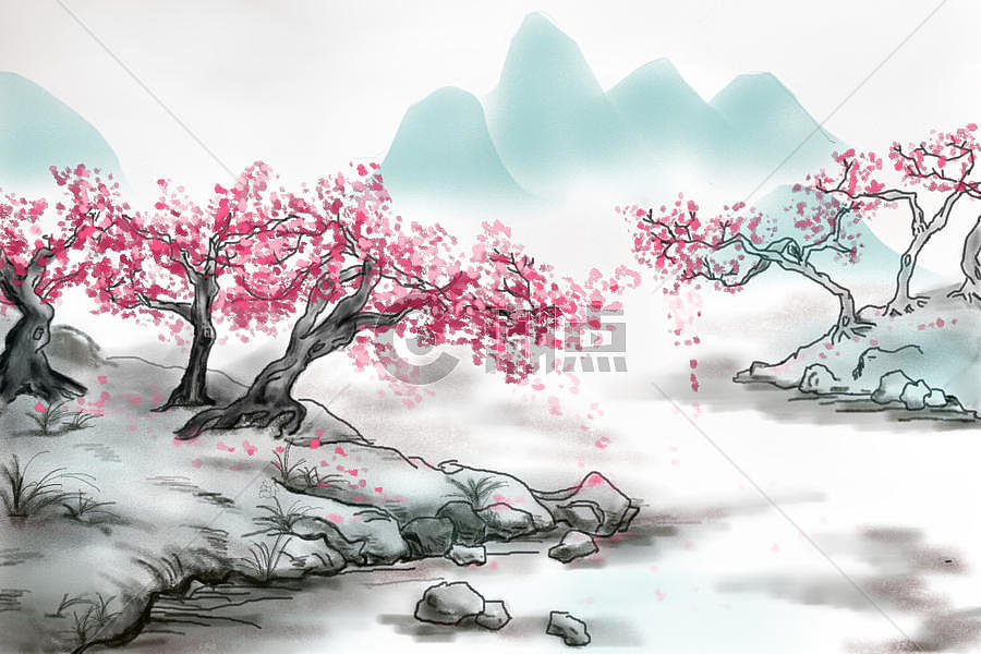 中国水墨风景图片素材免费下载