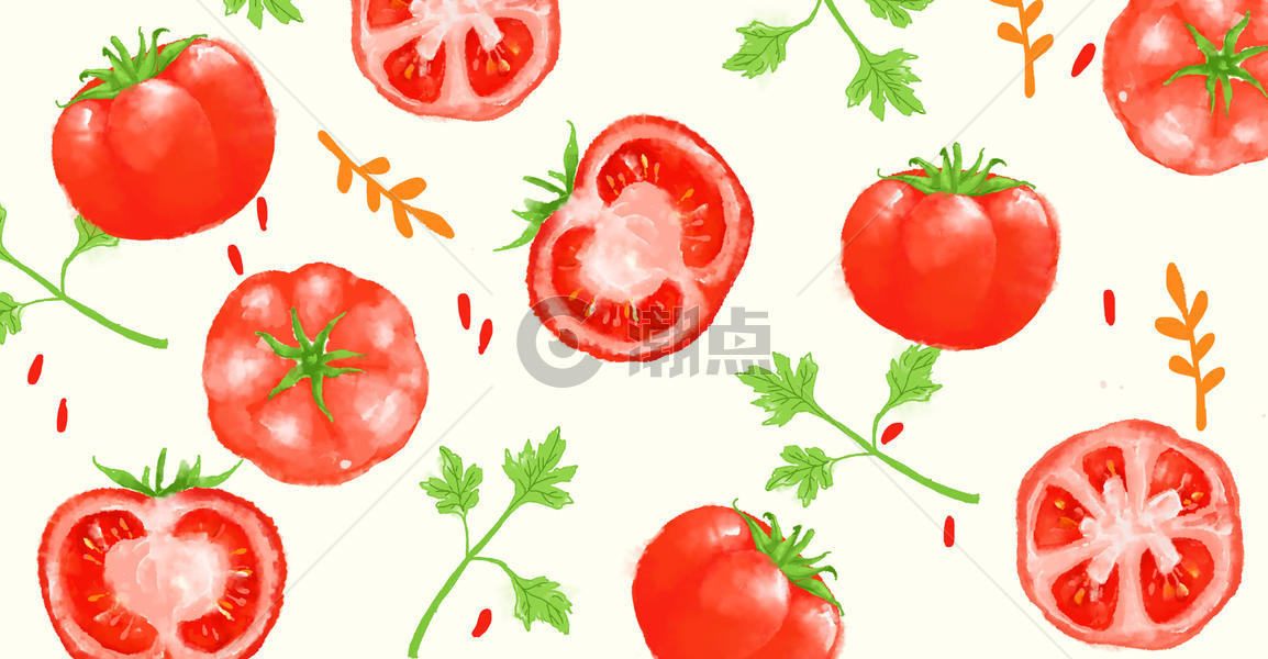 鲜美水果西红柿插画图片素材免费下载