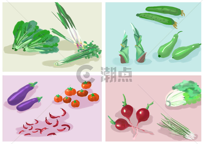 蔬菜绘图图片素材免费下载