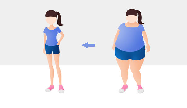 减肥对比图，胖瘦对比图图片素材免费下载