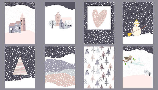 冬季卡片壁纸图片素材免费下载