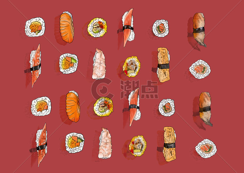 日式寿司背景图片素材免费下载