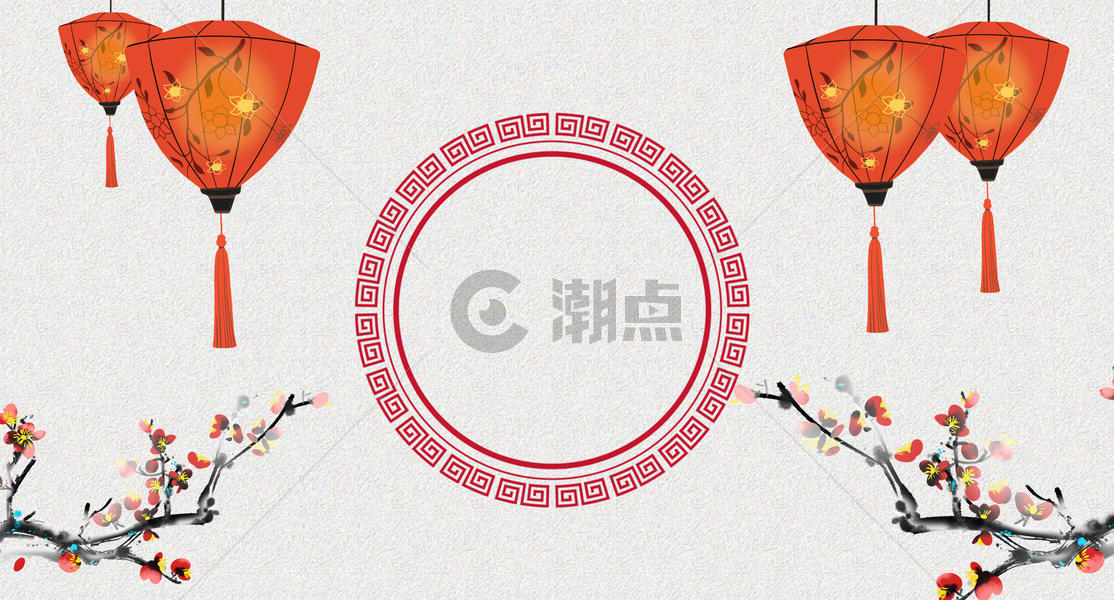 中式古典新年背景图片素材免费下载