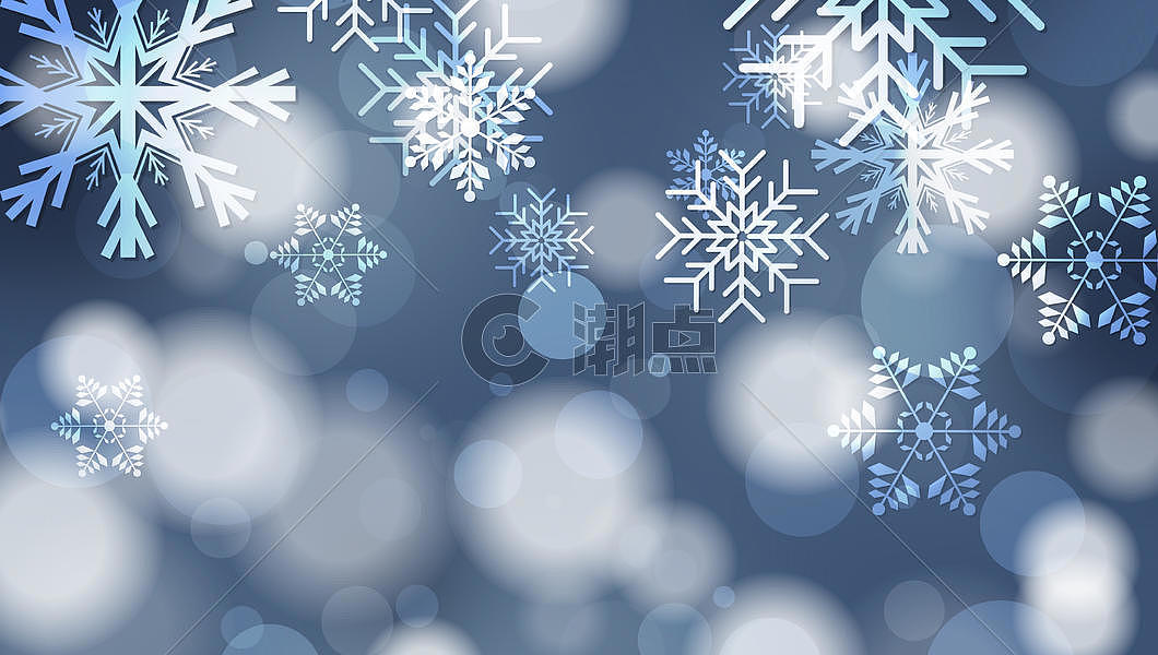 新年雪花背景图片素材免费下载