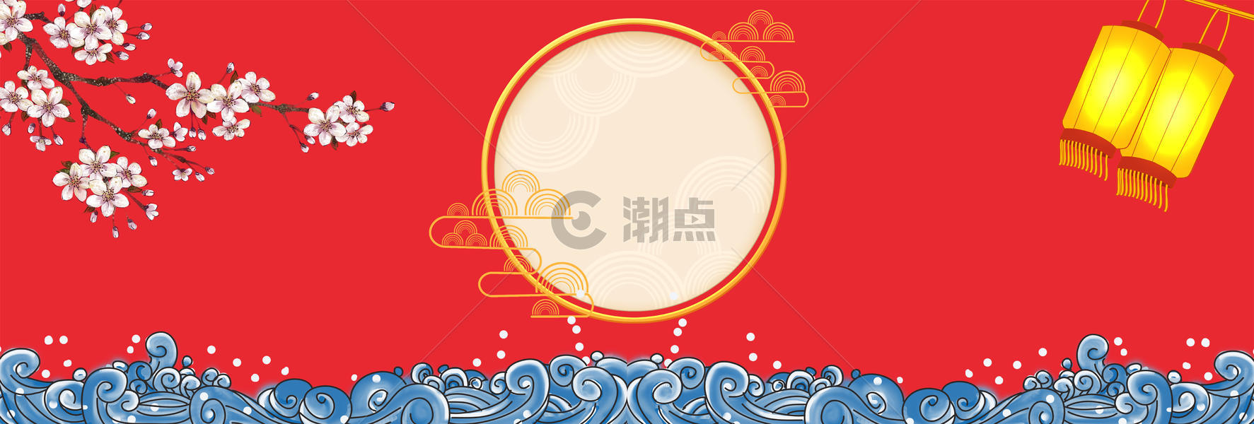 红色中国风新年背景图片素材免费下载