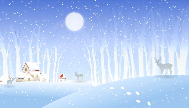 冬日里的小鹿图片素材免费下载