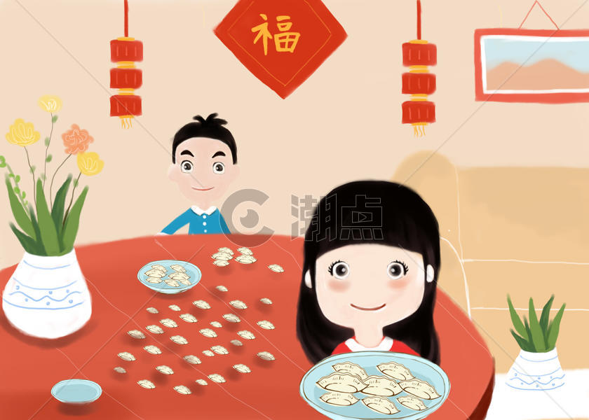 新年吃饺子图片素材免费下载