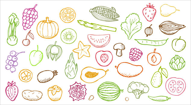 彩色水果蔬菜图片素材免费下载