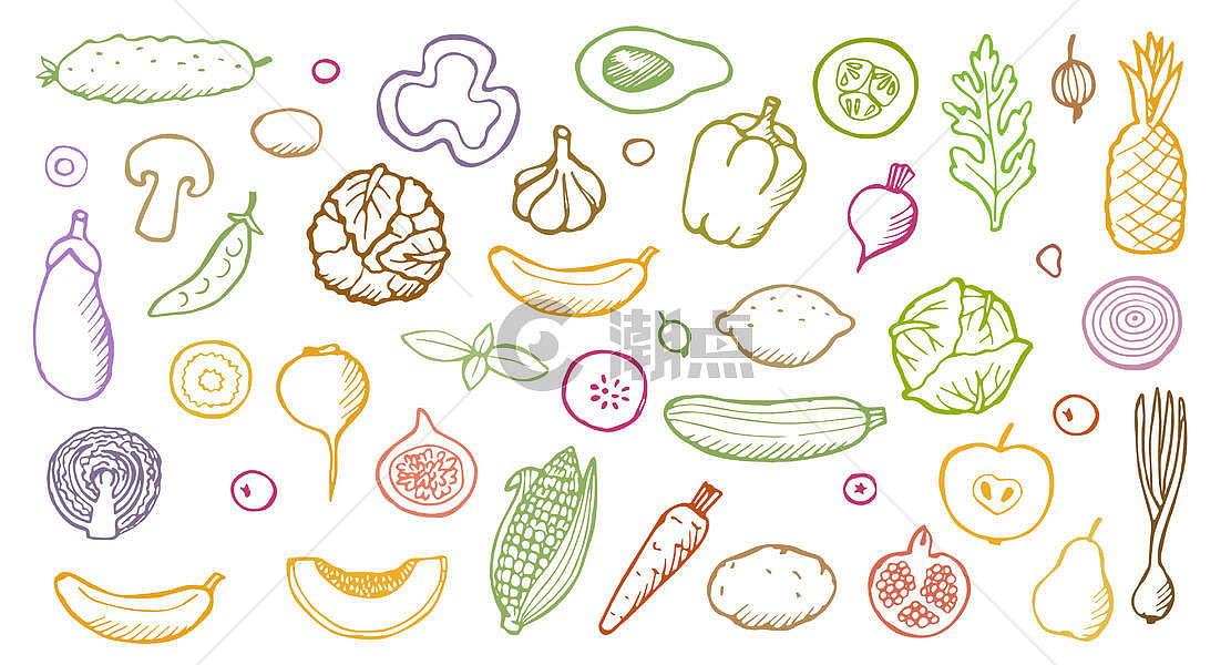 手绘蔬菜图片素材免费下载