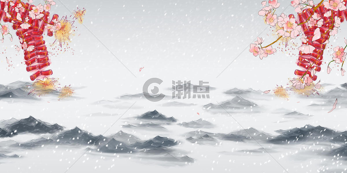 中国风新年背景图片素材免费下载