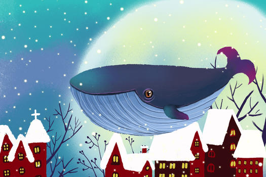 鲸鱼童话世界图片素材免费下载
