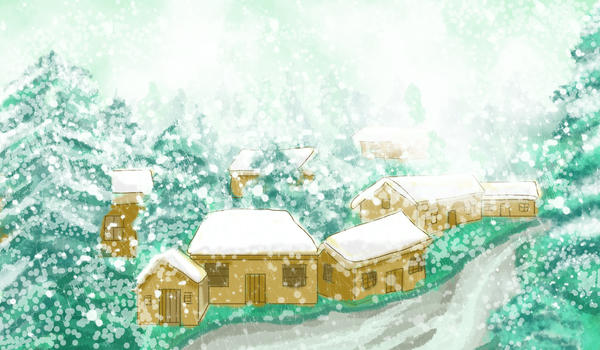 冬季梦幻雪景图片素材免费下载