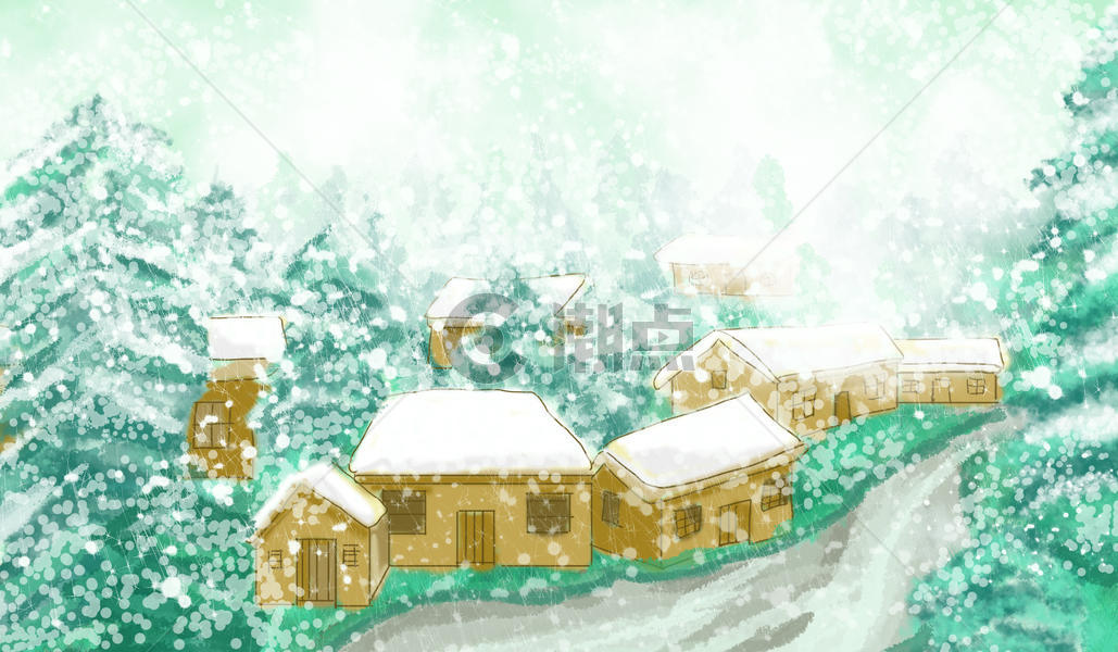 冬季梦幻雪景图片素材免费下载