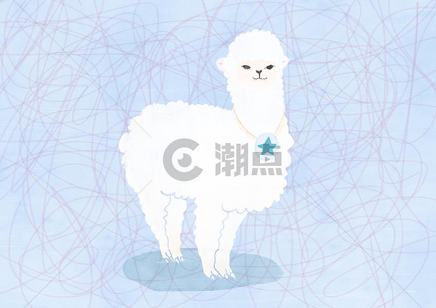 小绵羊插画素材图片素材免费下载
