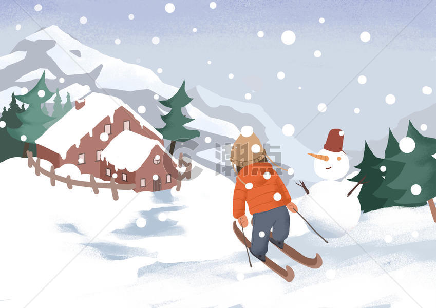 冬日滑雪图片素材免费下载