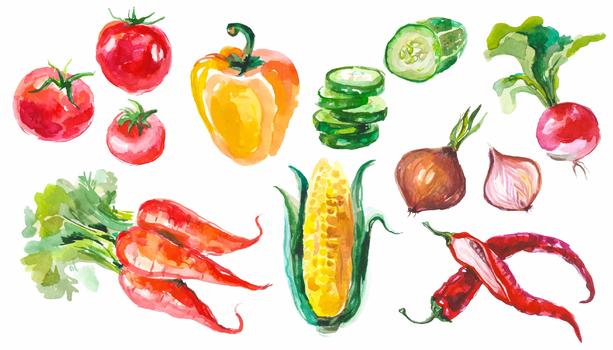 彩绘蔬菜素材图片素材免费下载