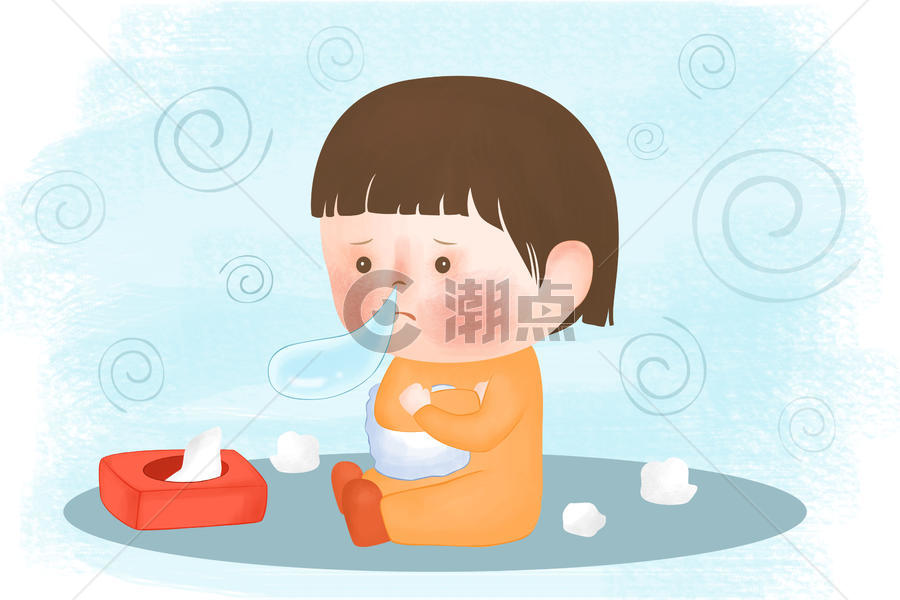 流感插画图片素材免费下载