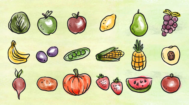 水彩蔬菜水果图片素材免费下载