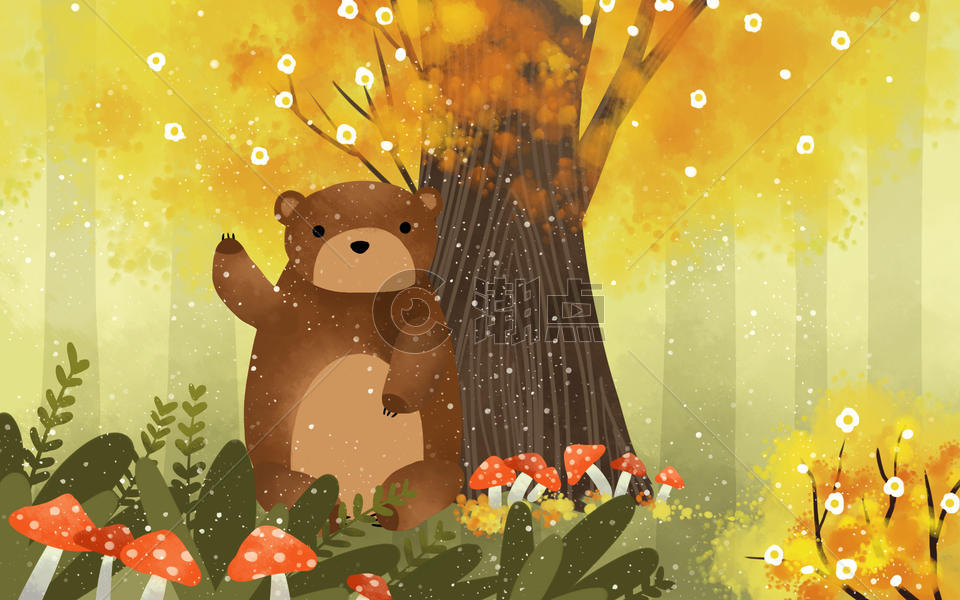可爱棕熊图片素材免费下载