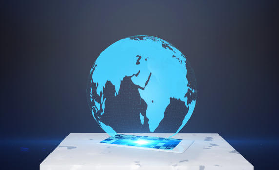 地球3D立体投影图片素材免费下载