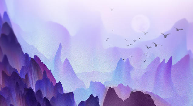 紫色山丘风景图片图片素材免费下载