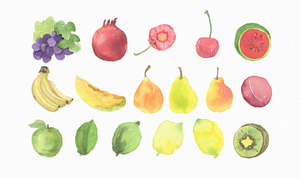 手绘水彩水果素材图片素材免费下载