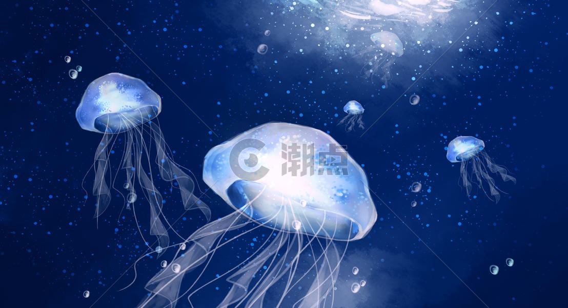 唯美深海水母图片素材免费下载