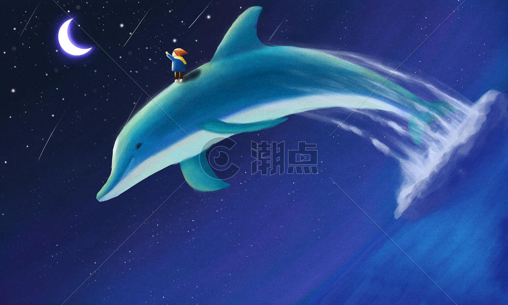 梦幻海豚图片素材免费下载