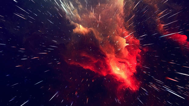 3D炸裂立体放射星云星空背景图片素材免费下载