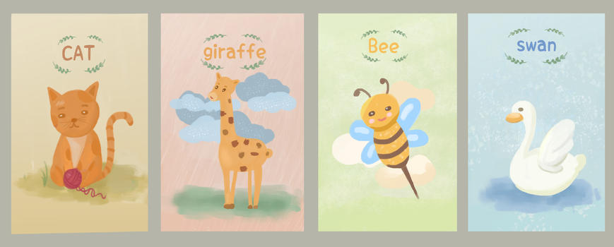 动物插画手机壁纸屏保图片素材免费下载
