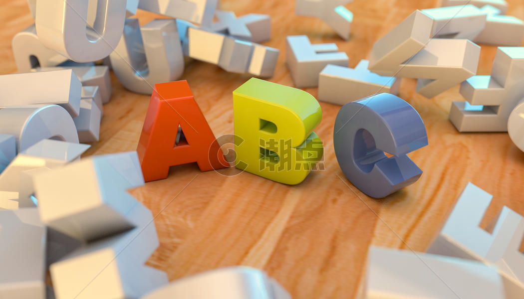 3D教育英文字母图片素材免费下载