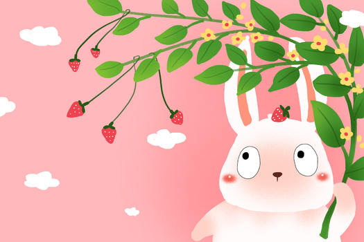 可爱兔子壁纸图片素材免费下载