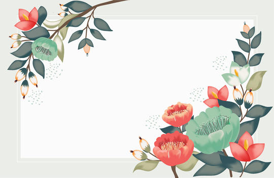 手绘水彩花朵装饰图片素材免费下载