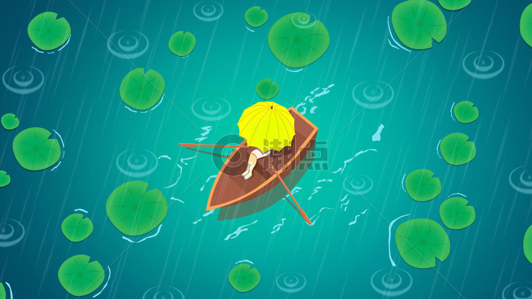 清新二十四节气谷雨插画图片素材免费下载