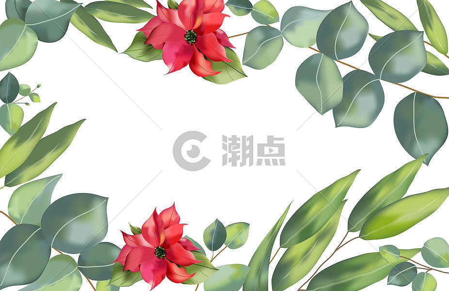 手绘花朵装饰背景图片素材免费下载