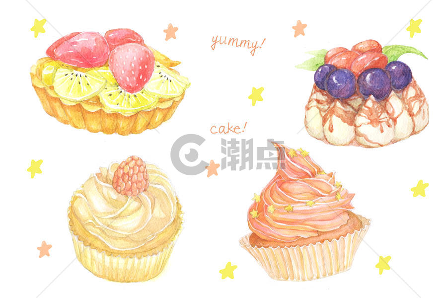 蛋糕甜点插画素材图片素材免费下载
