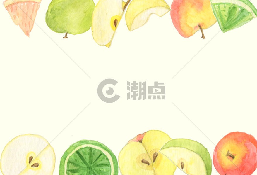 手绘水彩水果背景图片素材免费下载