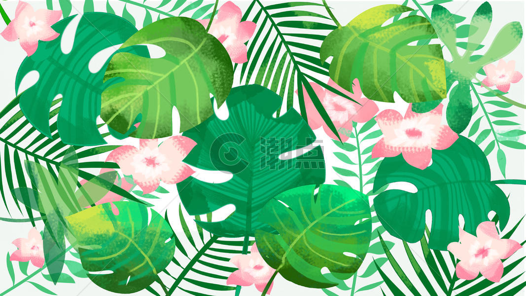 植物花朵背景插画图片素材免费下载