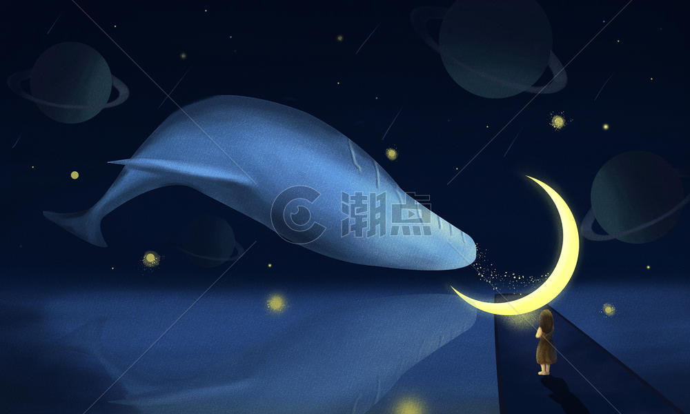 梦幻鲸鱼图片素材免费下载