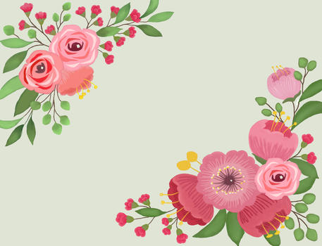 水彩花卉元素背景图片素材免费下载